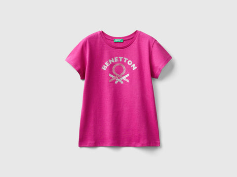T-shirt com logótipo glitter em algodão orgânico - ucb_image_FS