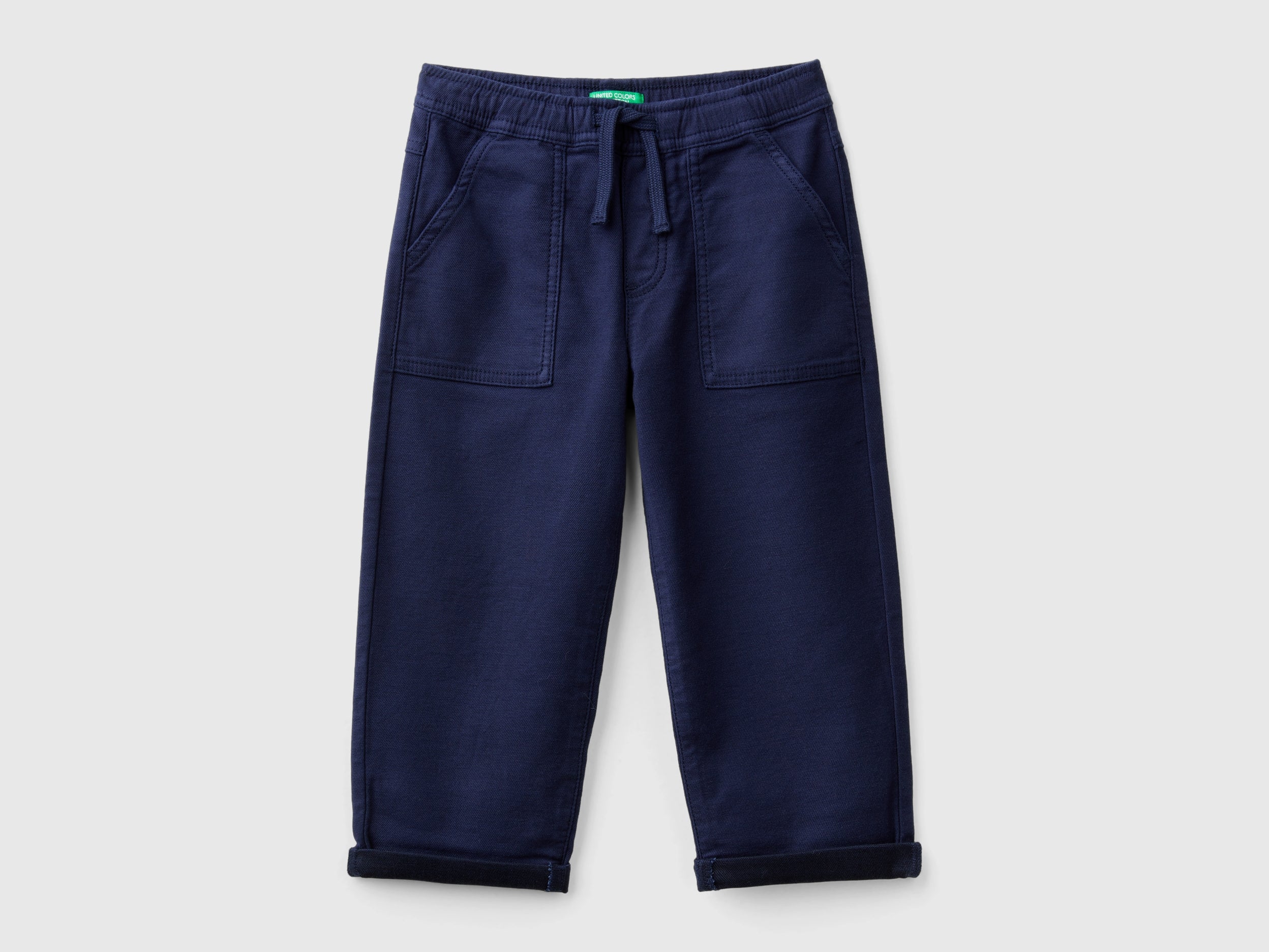 Joggers em mistura de algodão com cordão de ajuste - ucb_image_FS