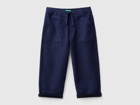 Joggers em mistura de algodão com cordão de ajuste - ucb_image_FS