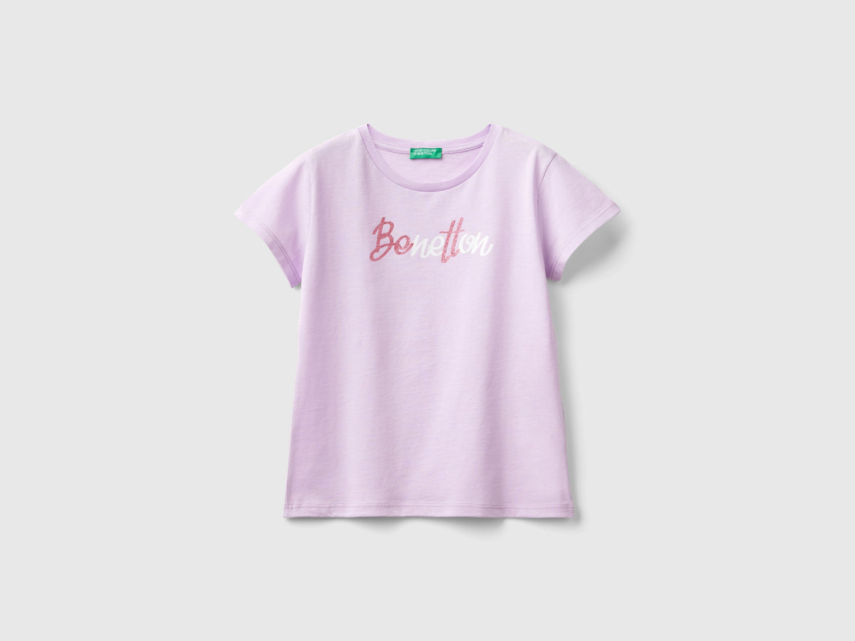 T-shirt com logótipo glitter em algodão orgânico - ucb_image_FS