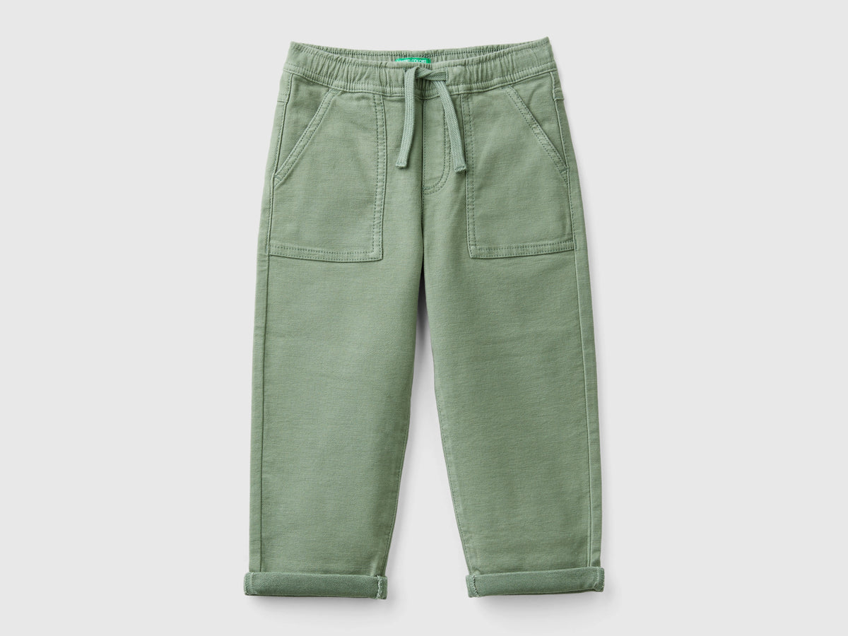 Joggers em mistura de algodão com cordão de ajuste - ucb_image_FS