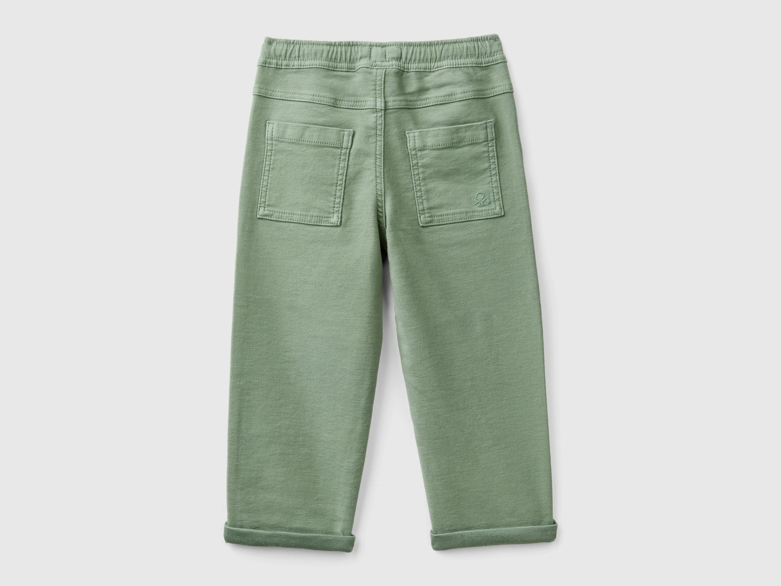 Joggers em mistura de algodão com cordão de ajuste - ucb_image_BS