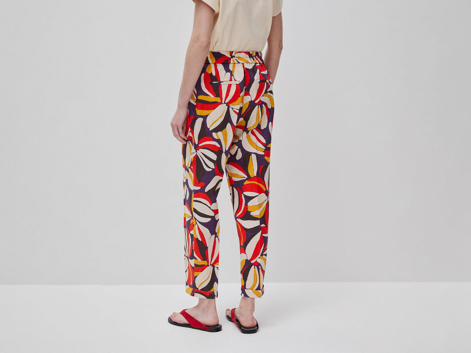 Joggers estampados em linho puro - ucb_image_B