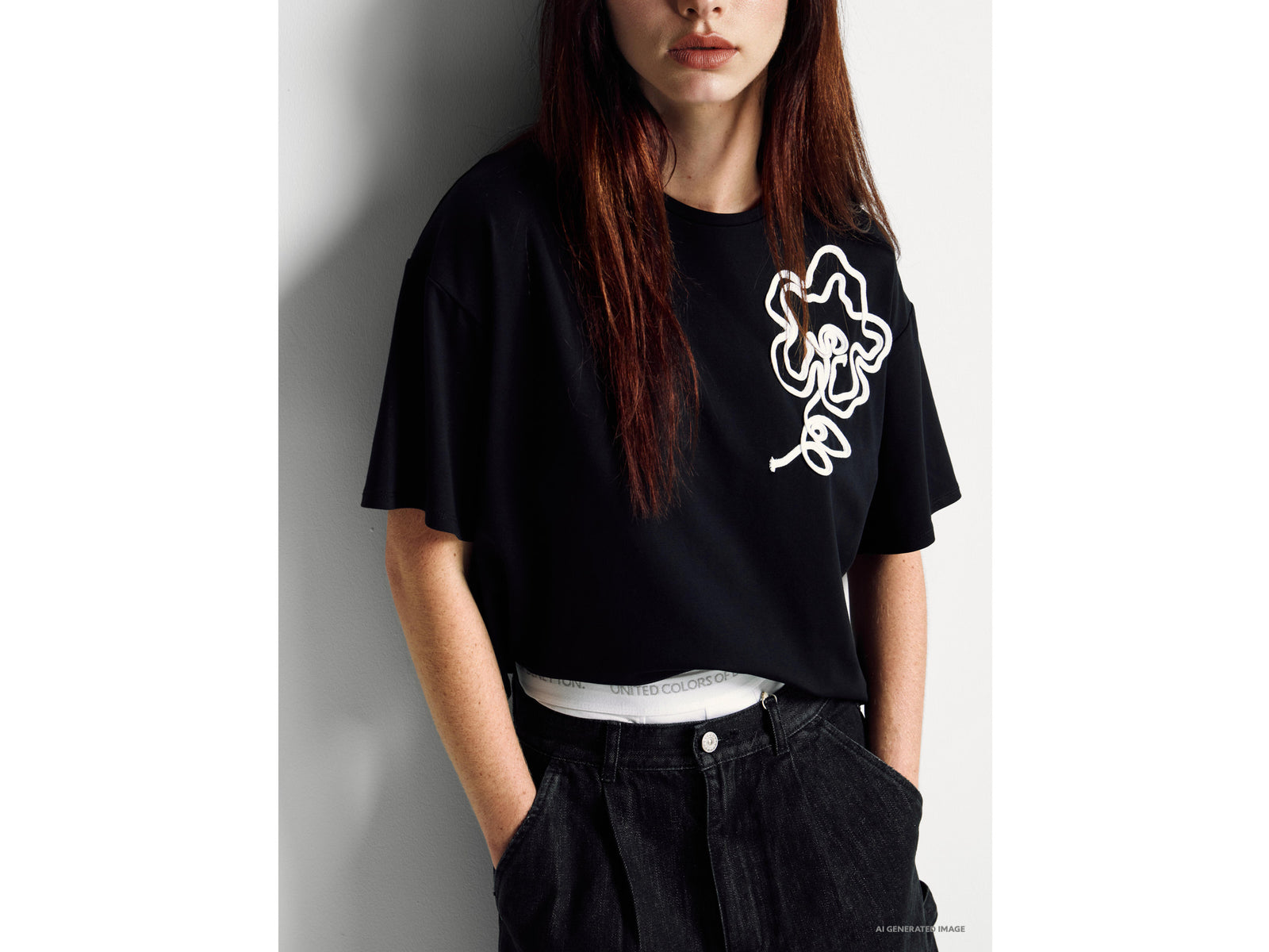 Boxy fit t-shirt with applique