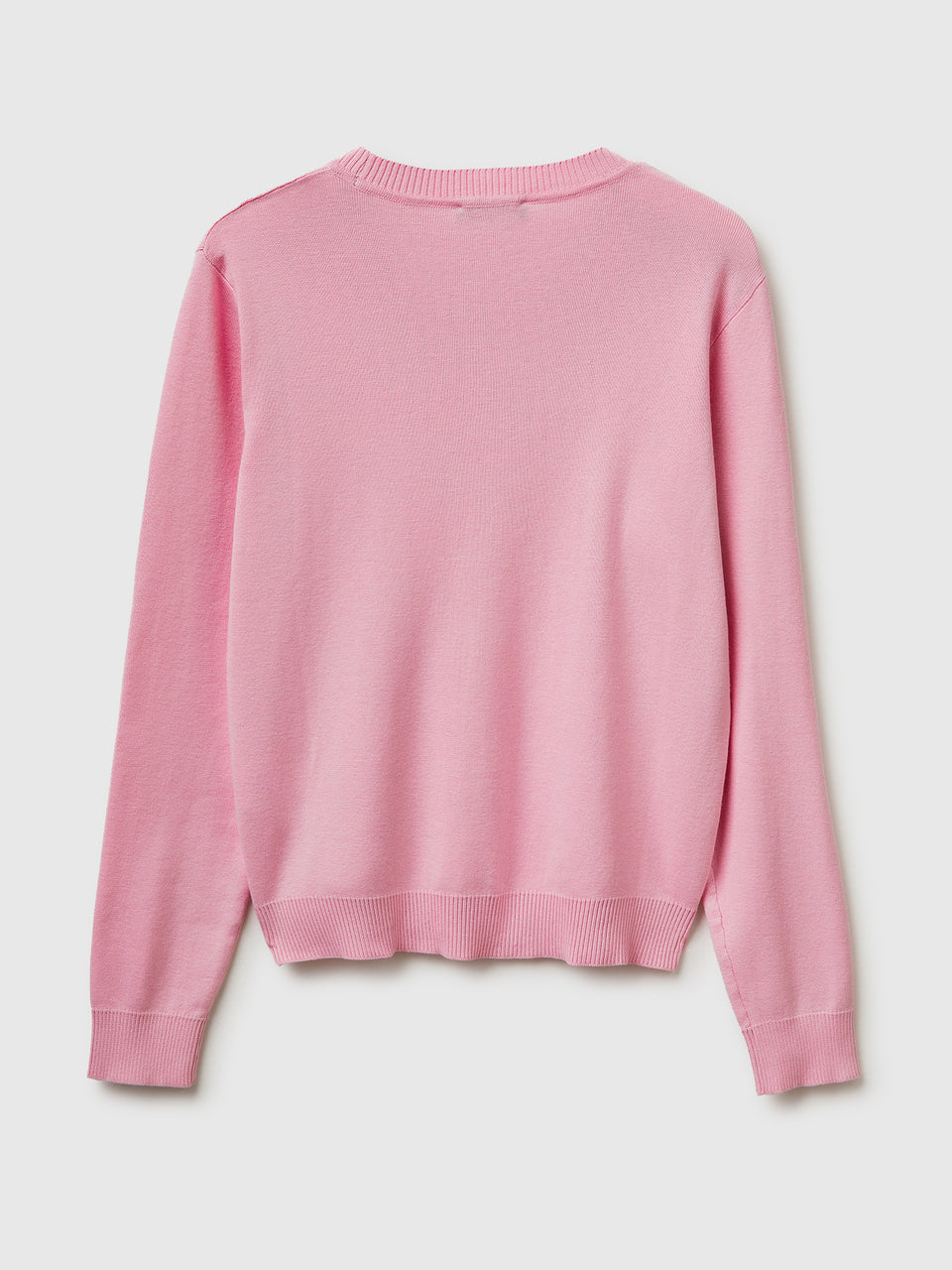 Pink sweater in tricot cotton - ucb_image_BS