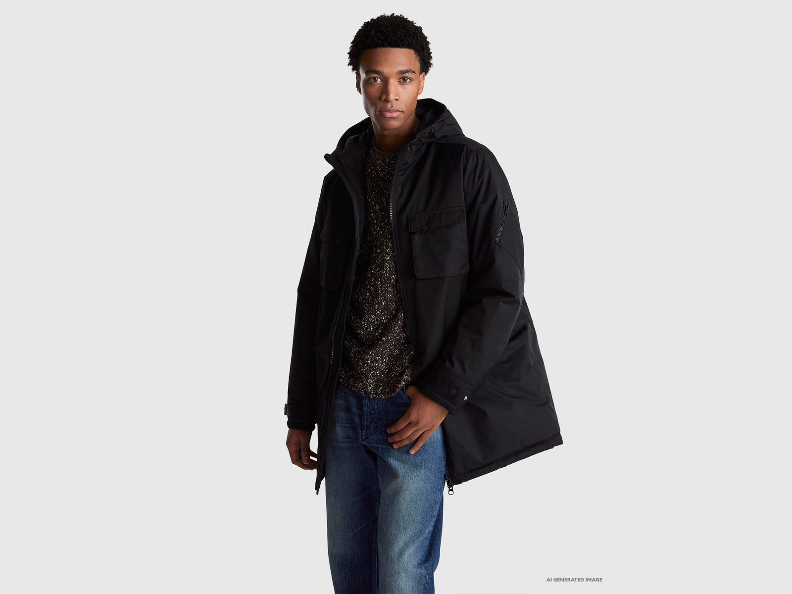 Parka acolchoado em algodão e nylon - ucb_image_F