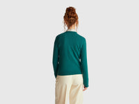 Camisola de gola redonda verde em lã Merino - ucb_image_B