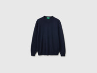 Camisola azul da meia-noite em pura lã Merino - ucb_image_FS