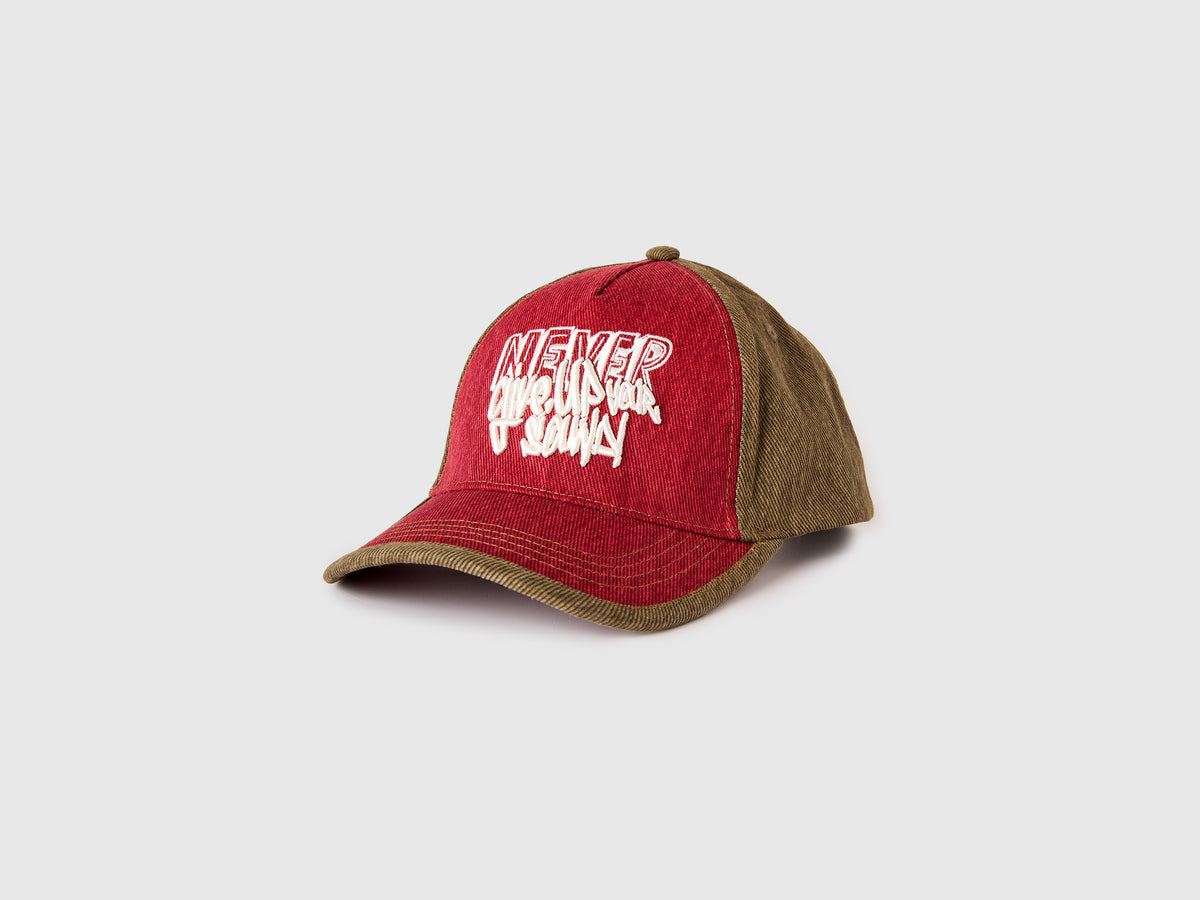 Denim baseball cap with slogan - ucb_image_FS