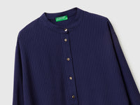 Striped blouse with mandarin collar - ucb_image_DS1