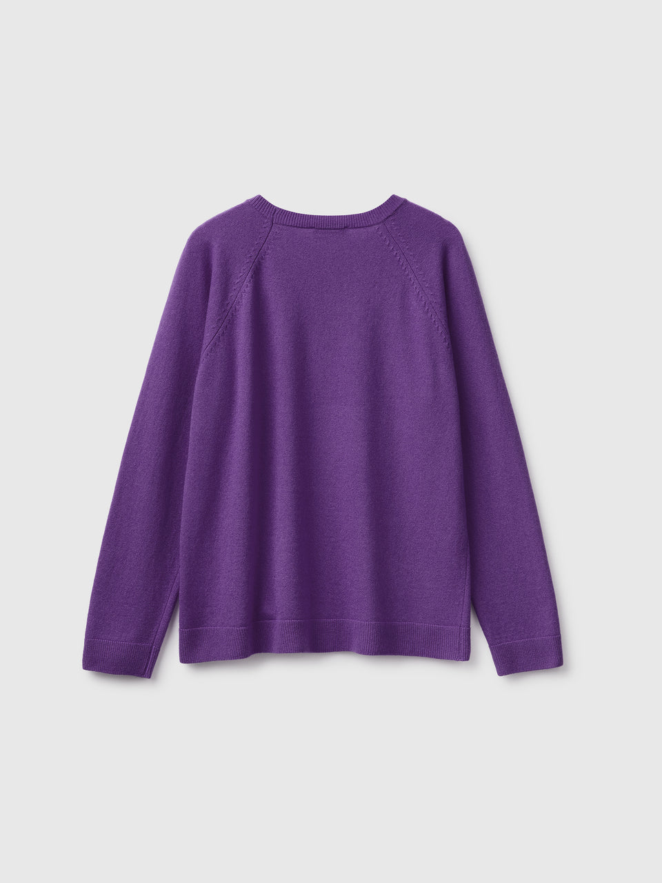 Camisola de gola redonda violeta em mistura de lã e caxemira - ucb_image_BS