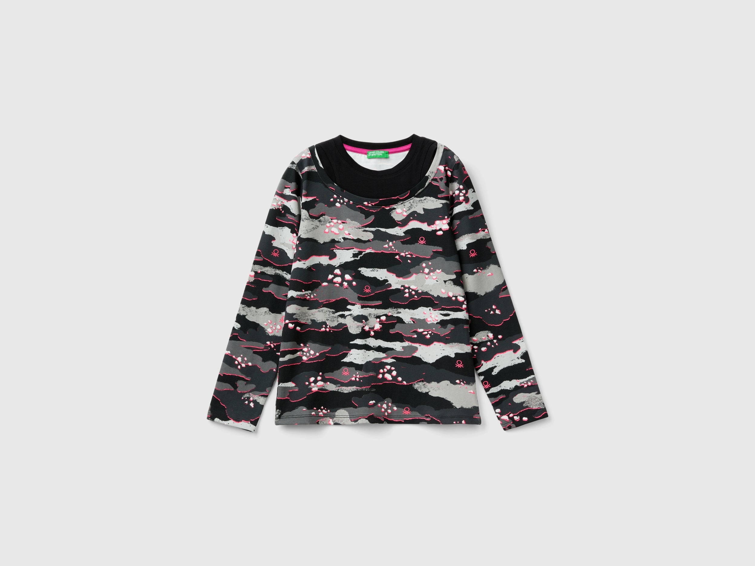 T-shirt camuflagem com detalhes fluorescentes - ucb_image_FS
