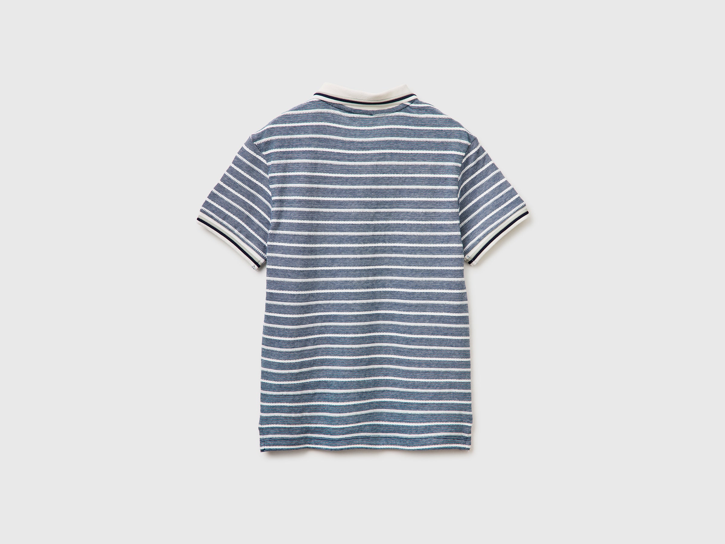 Striped polo shirt with patch - ucb_image_BS