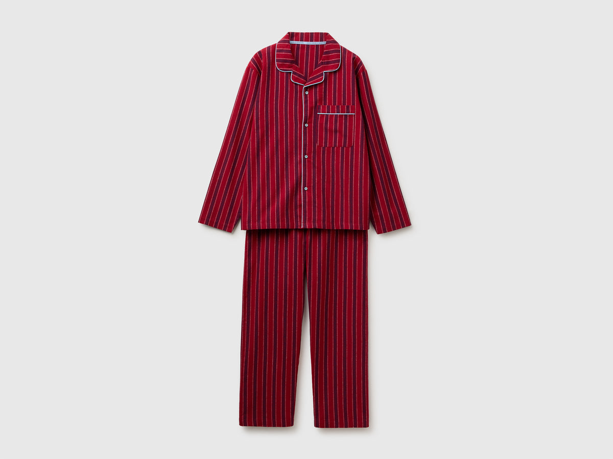 Pijama aberto em flanela às riscas - ucb_image_FS