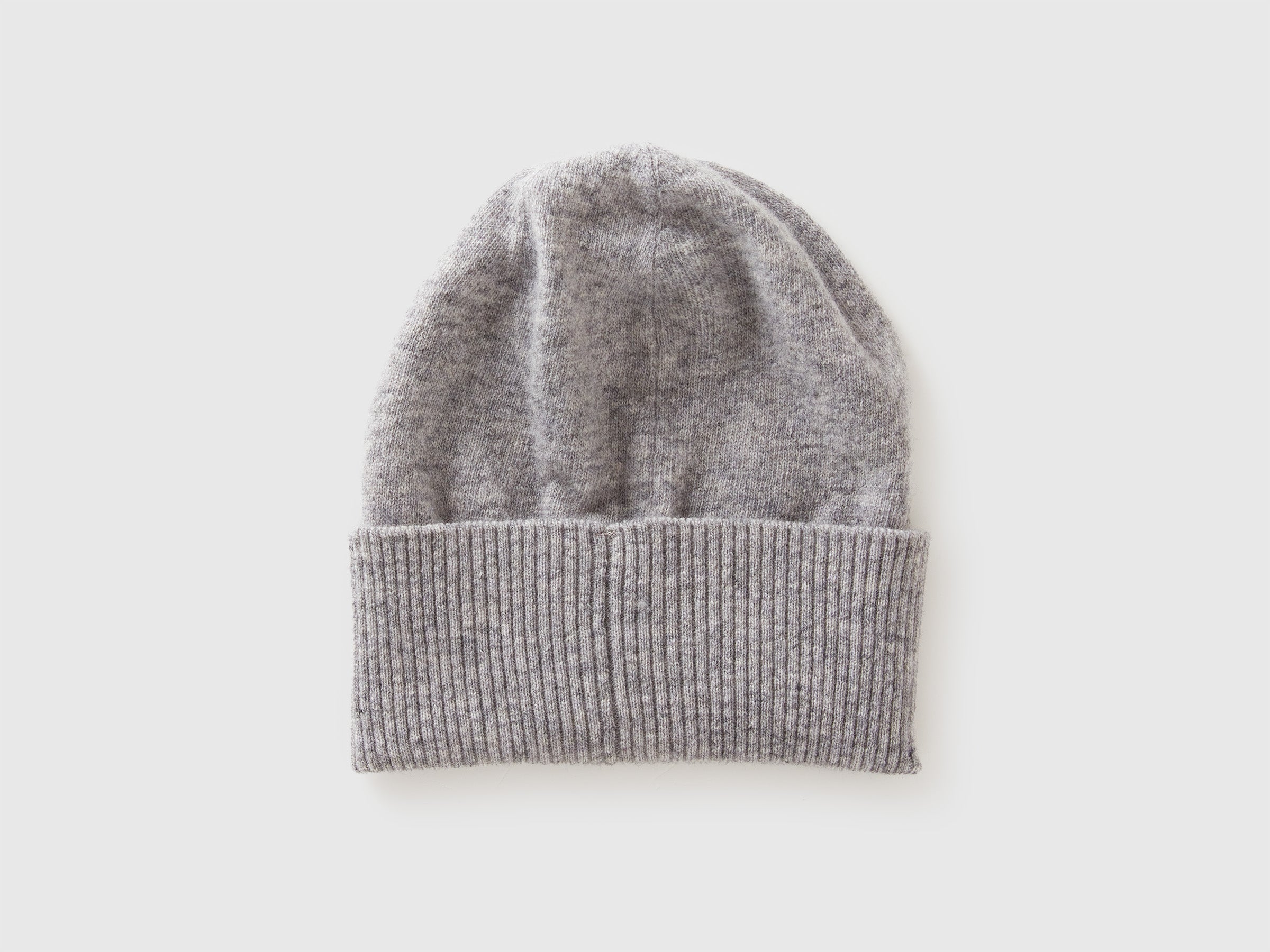 Gorro cinza mélange em pura lã Merino - ucb_image_BS