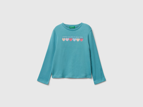 T-shirt com logótipo glitter em algodão - ucb_image_FS