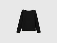 T-shirt slim fit com decote amplo - ucb_image_BS