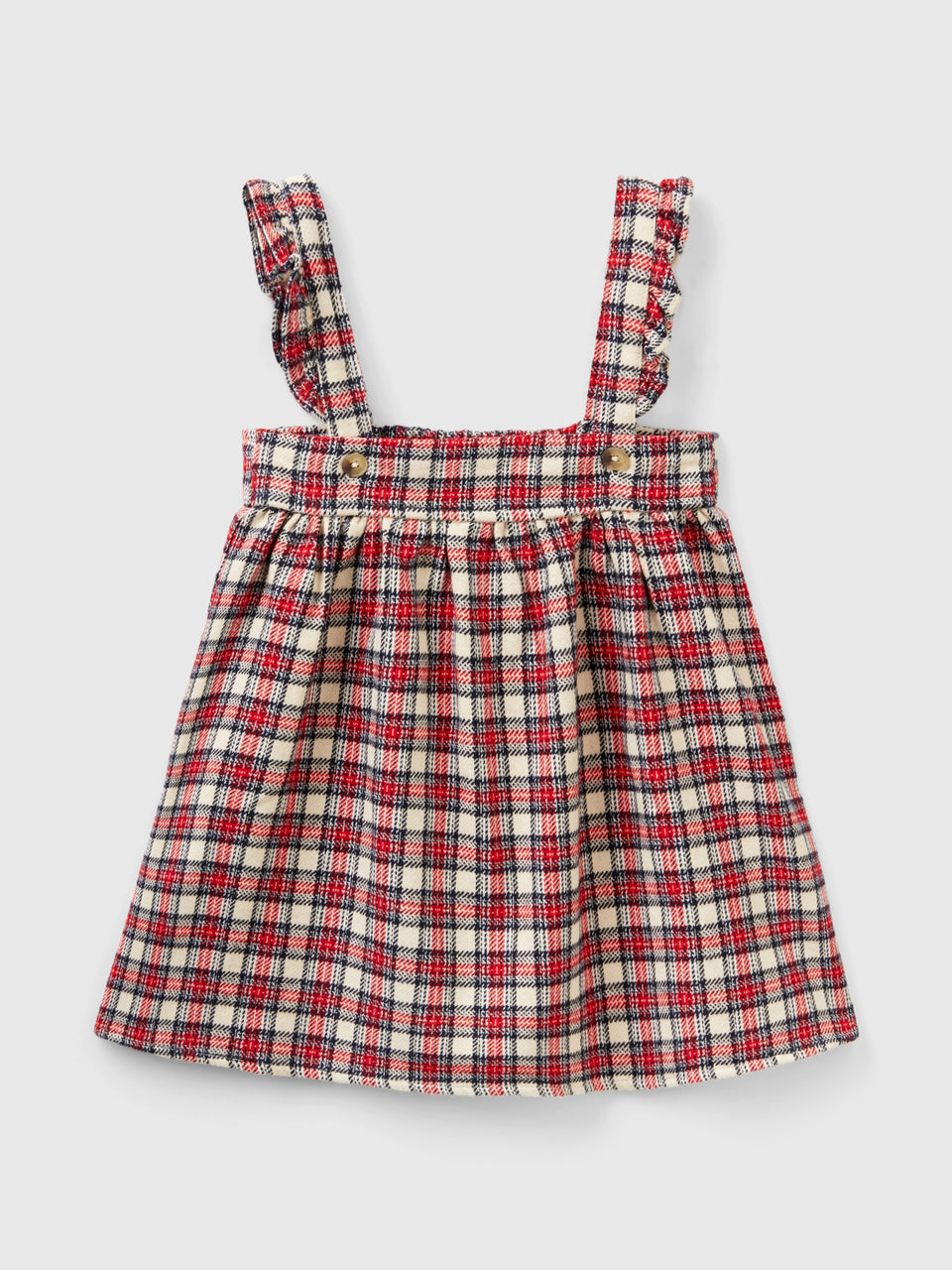 Vestido aos quadrados com folhos - ucb_image_FS