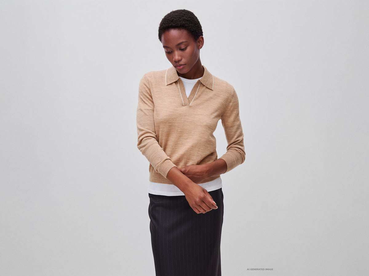 Polo de malha em pura lã Merino - ucb_image_F