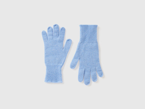 Luvas azul-claro mélange em pura lã Merino - ucb_image_FS