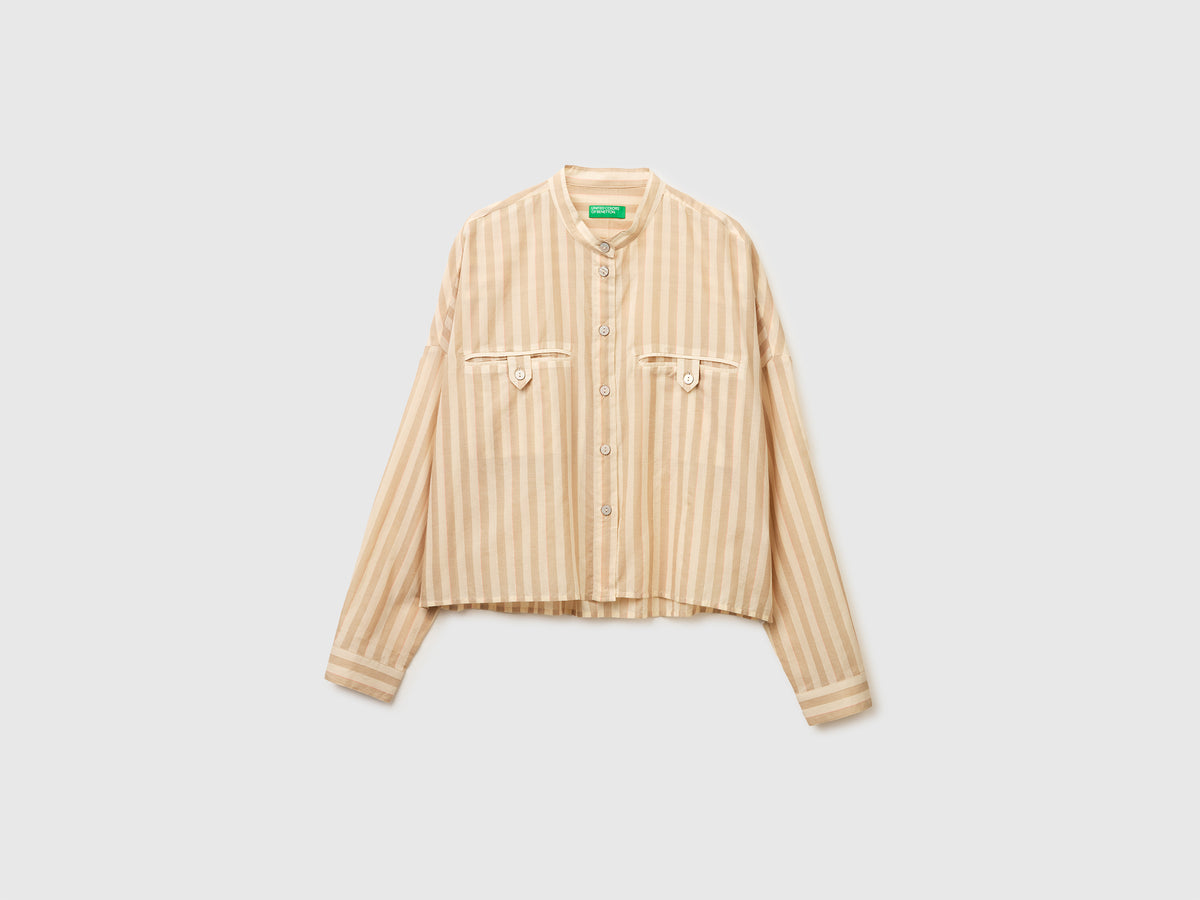 Striped shirt with mandarin collar - ucb_image_FS
