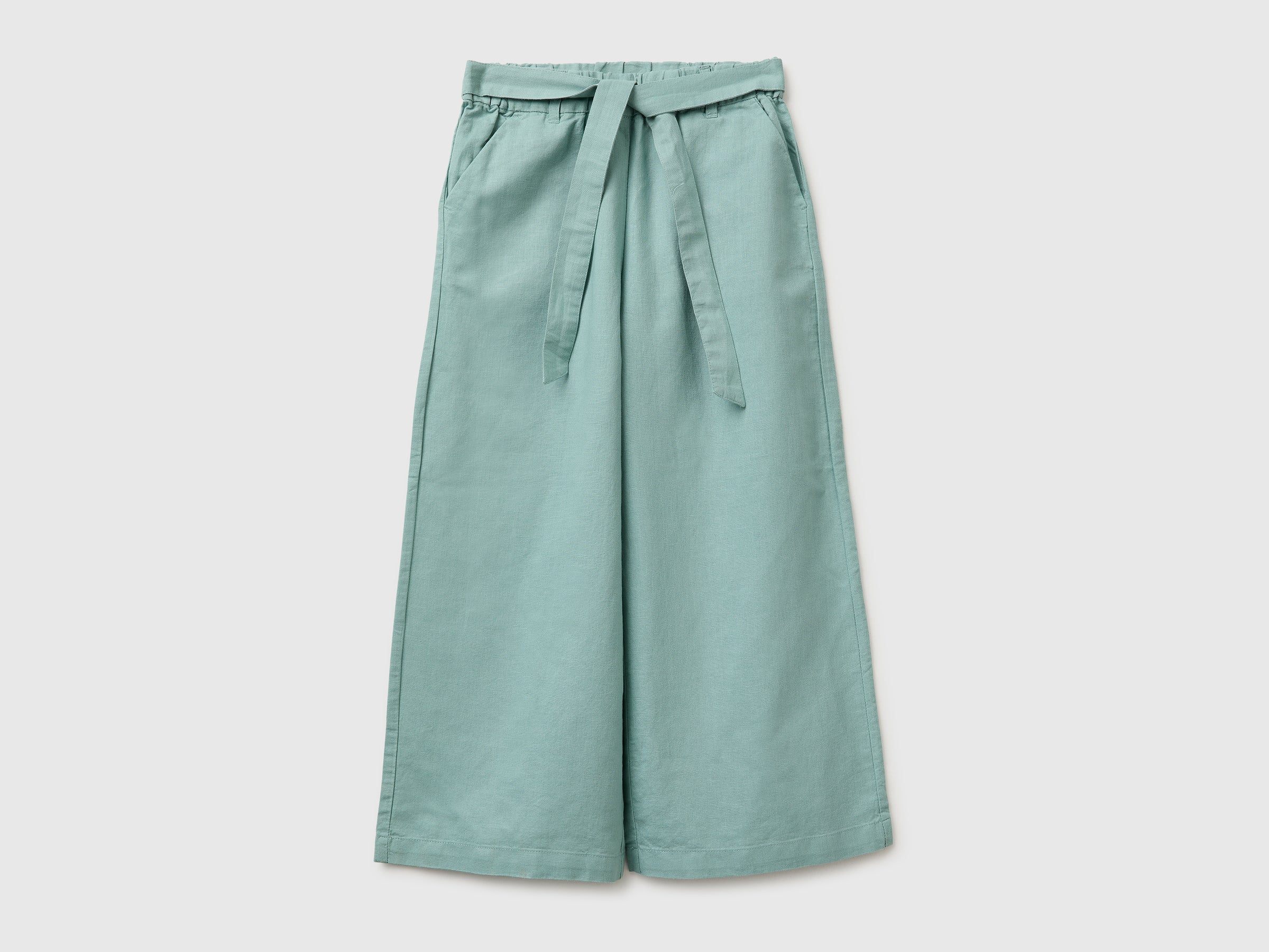 Linen blend trousers with sash - ucb_image_FS