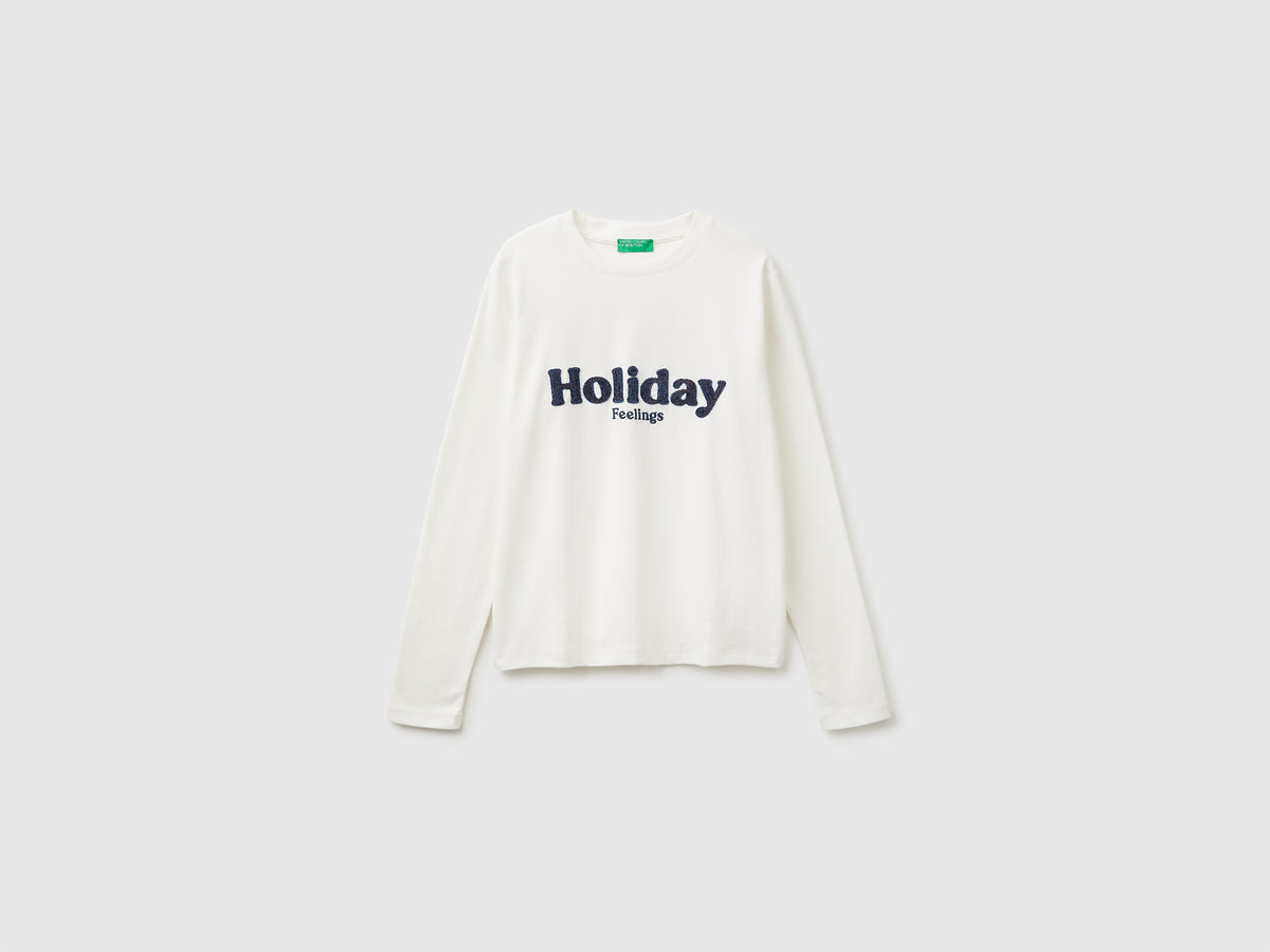 T-shirt em algodão quente com texto - ucb_image_FS