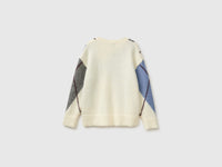 Camisola over com losangos em mistura de lã - ucb_image_BS