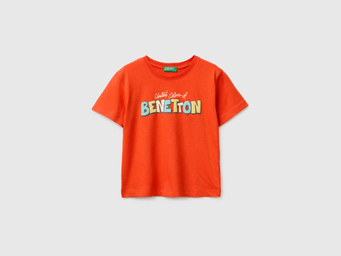 Organic cotton T-shirt with logo print - ucb_image_FS