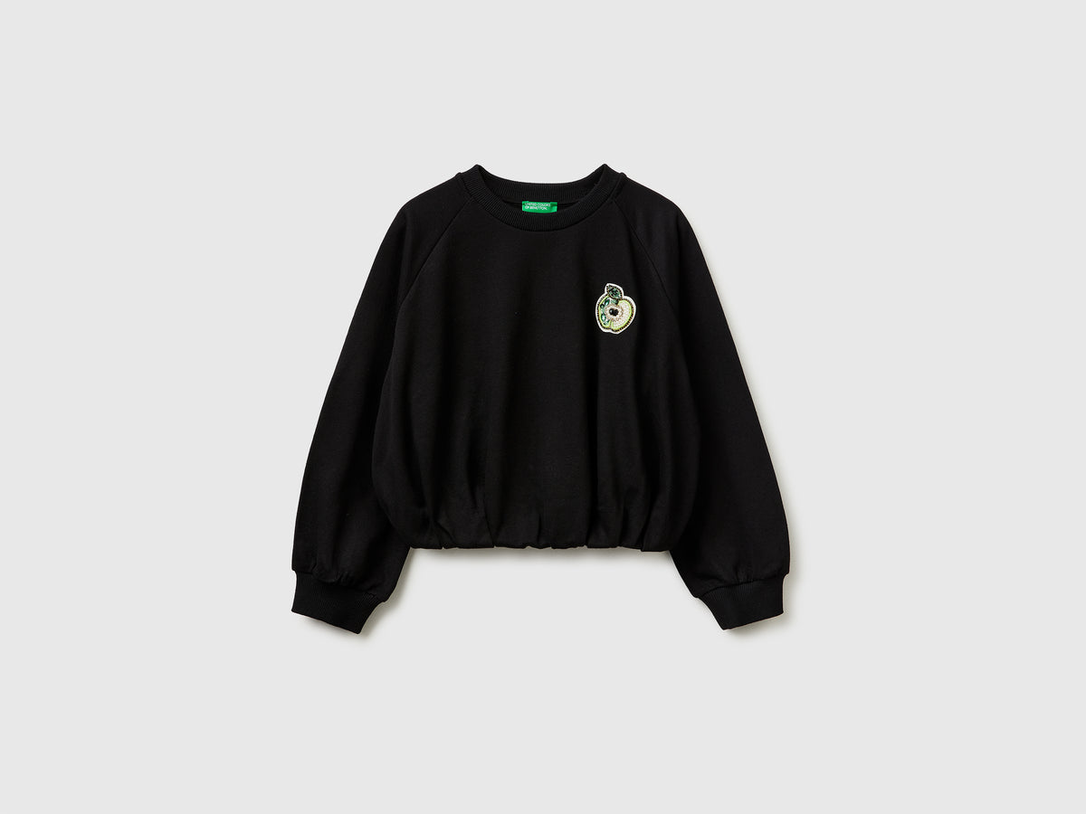 Oversized sweatshirt with jewel patch - ucb_image_FS