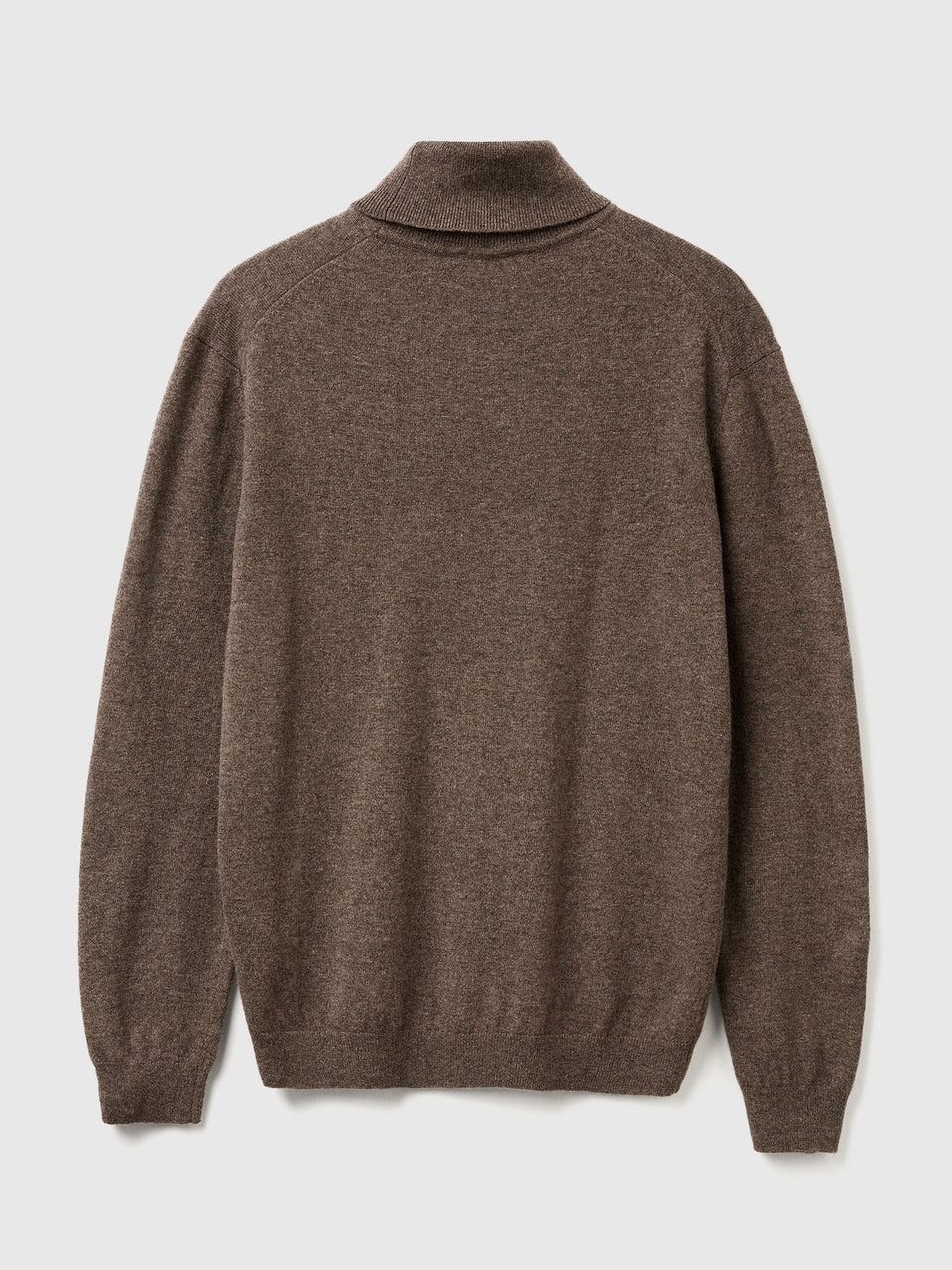 Camisola de gola alta marrom em pura lã Merino - ucb_image_BS