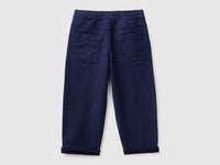 Joggers em mistura de algodão com cordão de ajuste - ucb_image_BS