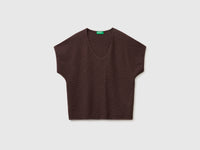 V-neck sweater in linen blend - ucb_image_FS