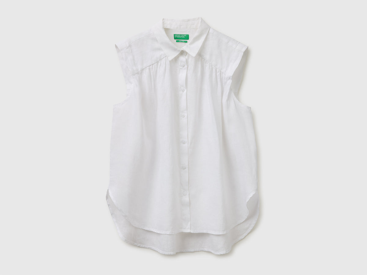 100% linen sleeveless blouse - ucb_image_FS
