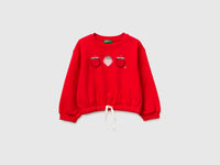 Cropped sweatshirt with fruit appliqué - ucb_image_FS