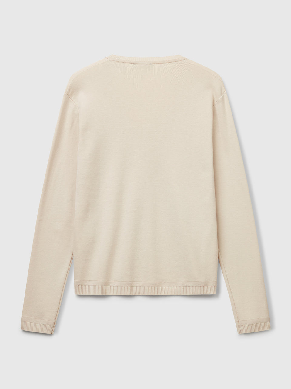Camisola com decote em V em algodão puro - ucb_image_BS