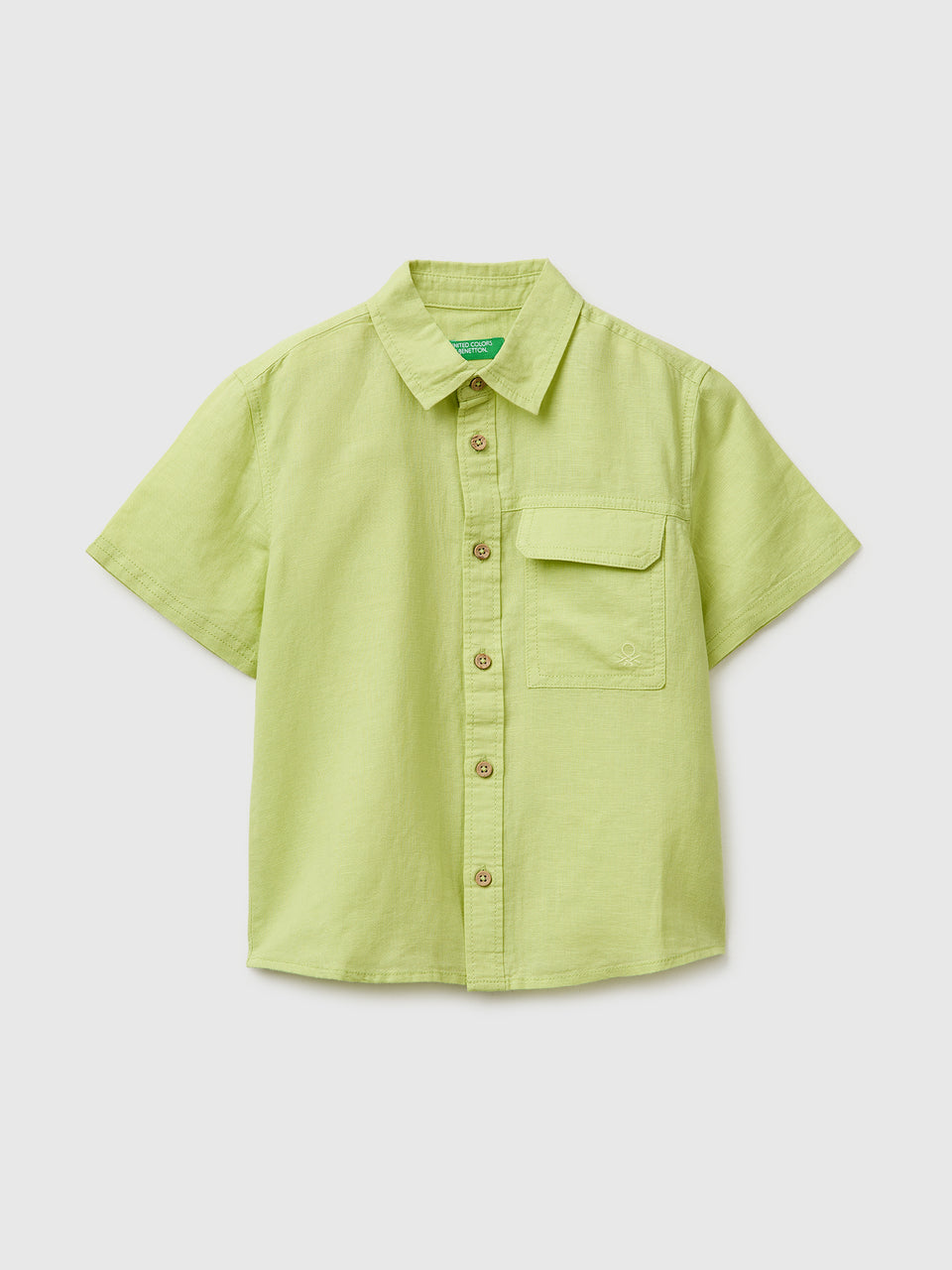 Short-sleeved linen blend shirt - ucb_image_FS