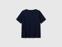 T-shirt decote em V em algodão flamé - ucb_image_BS