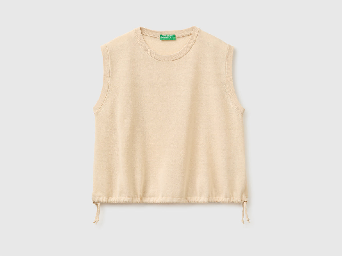 Sleeveless linen blend sweater - ucb_image_FS