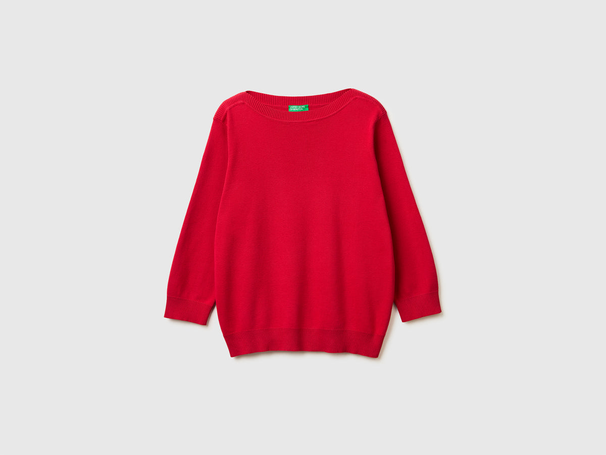 Camisola vermelho morango com decote à barco - ucb_image_FS