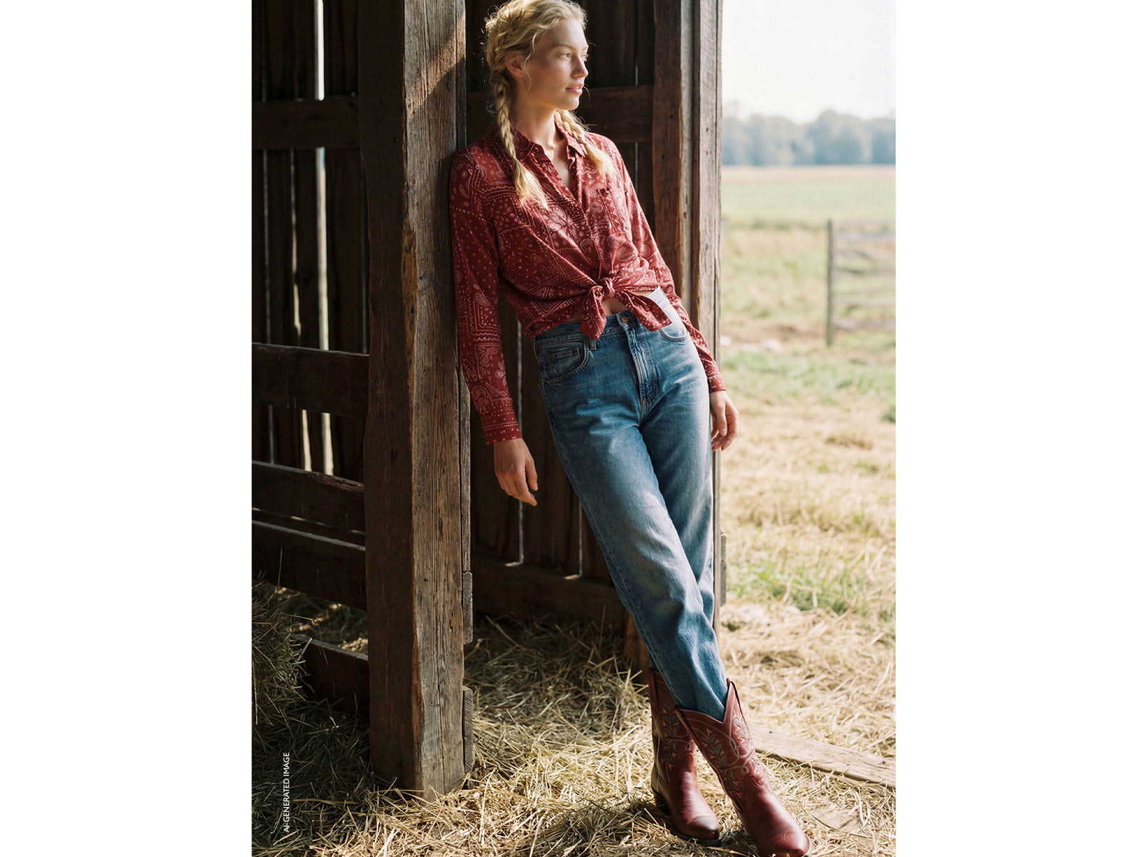 Light wash bootcut jeans