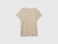 T-shirt de gola redonda em linho puro - ucb_image_BS