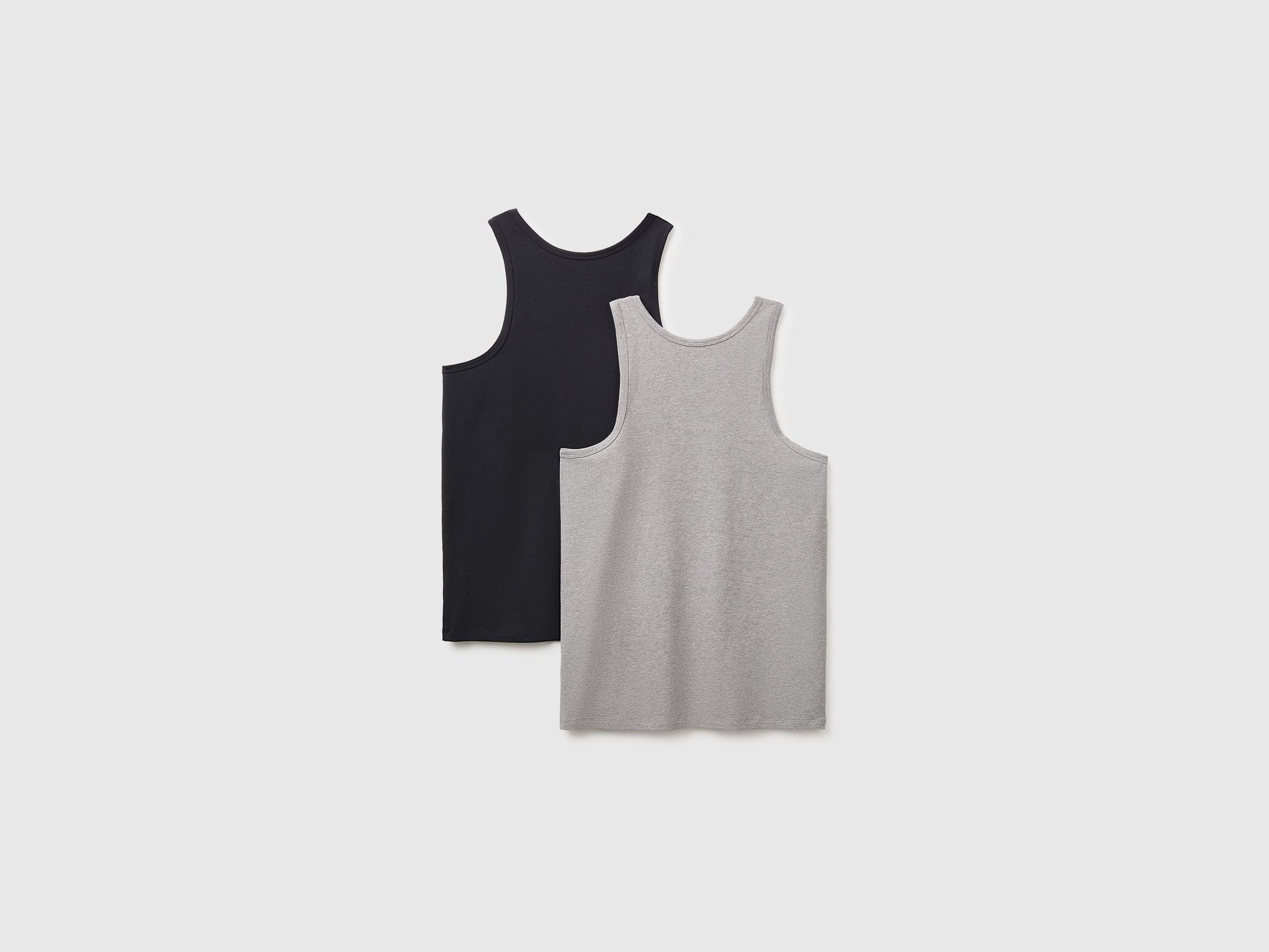 Duas t-shirts sem mangas interiores em algodão stretch - ucb_image_BS