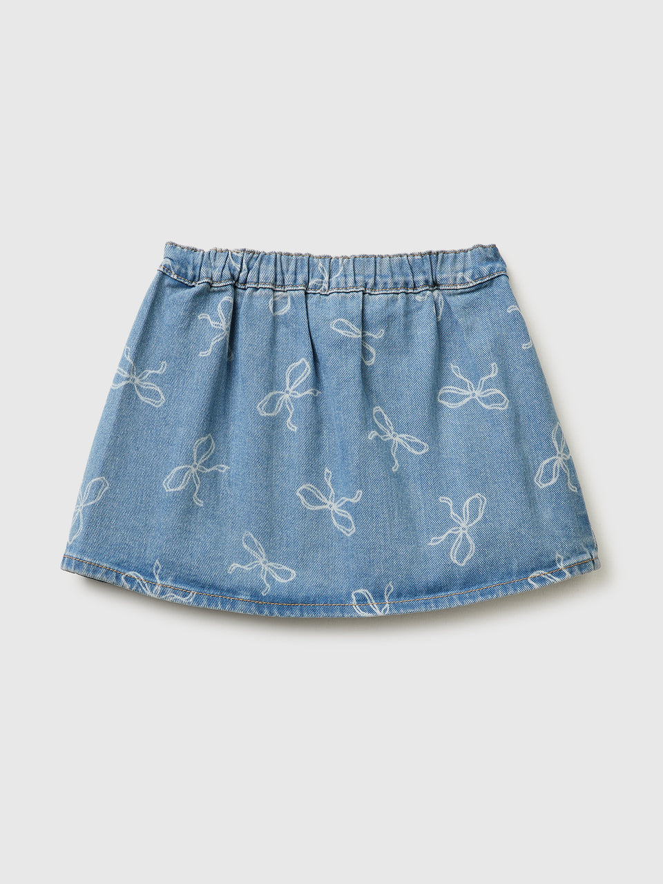 Bow print denim skirt - ucb_image_BS