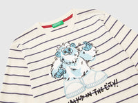 T-shirt às riscas com estampa - ucb_image_DS1