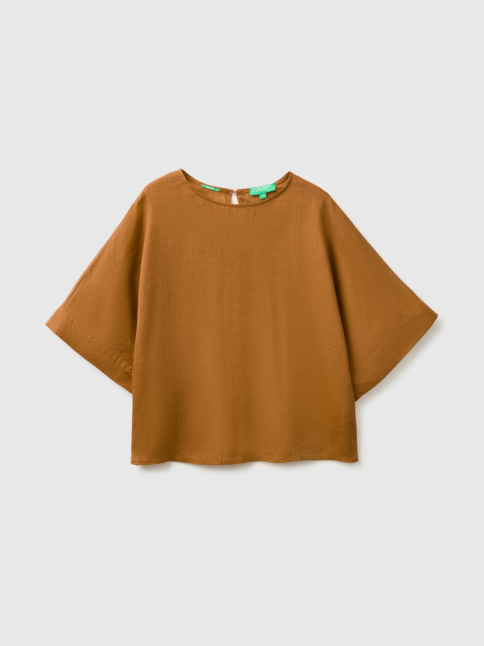 Blusa de gola redonda em linho puro - ucb_image_FS