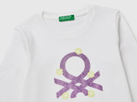 T-shirt com logótipo glitter em algodão orgânico - ucb_image_DS1
