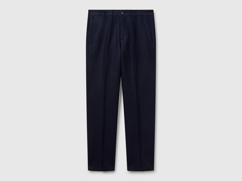 Slim fit chinos in linen blend - ucb_image_FS