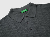 Textured linen blend polo shirt - ucb_image_DS1
