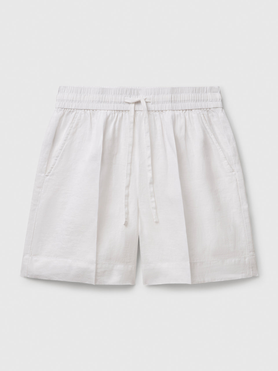 Shorts em linho puro com cordão de ajuste - ucb_image_FS
